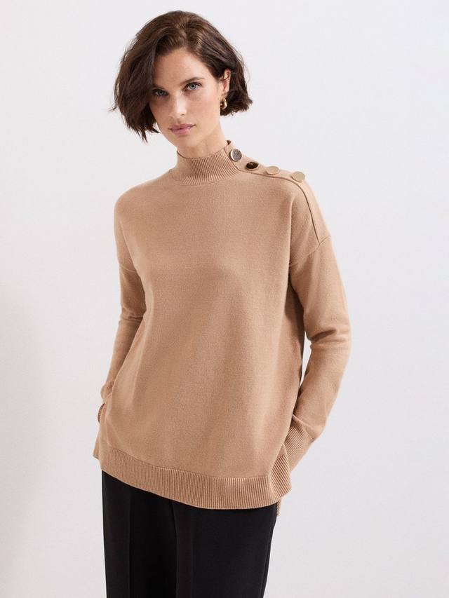 

Холли джемпер с пуговицами на плече Phase Eight, Brown