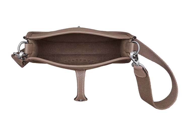 HERMES Сумка через плечо Evelyne Taurillon Clemence Cow Leather 16, женская, 18, Etoupe Elephant Gray — фото 2