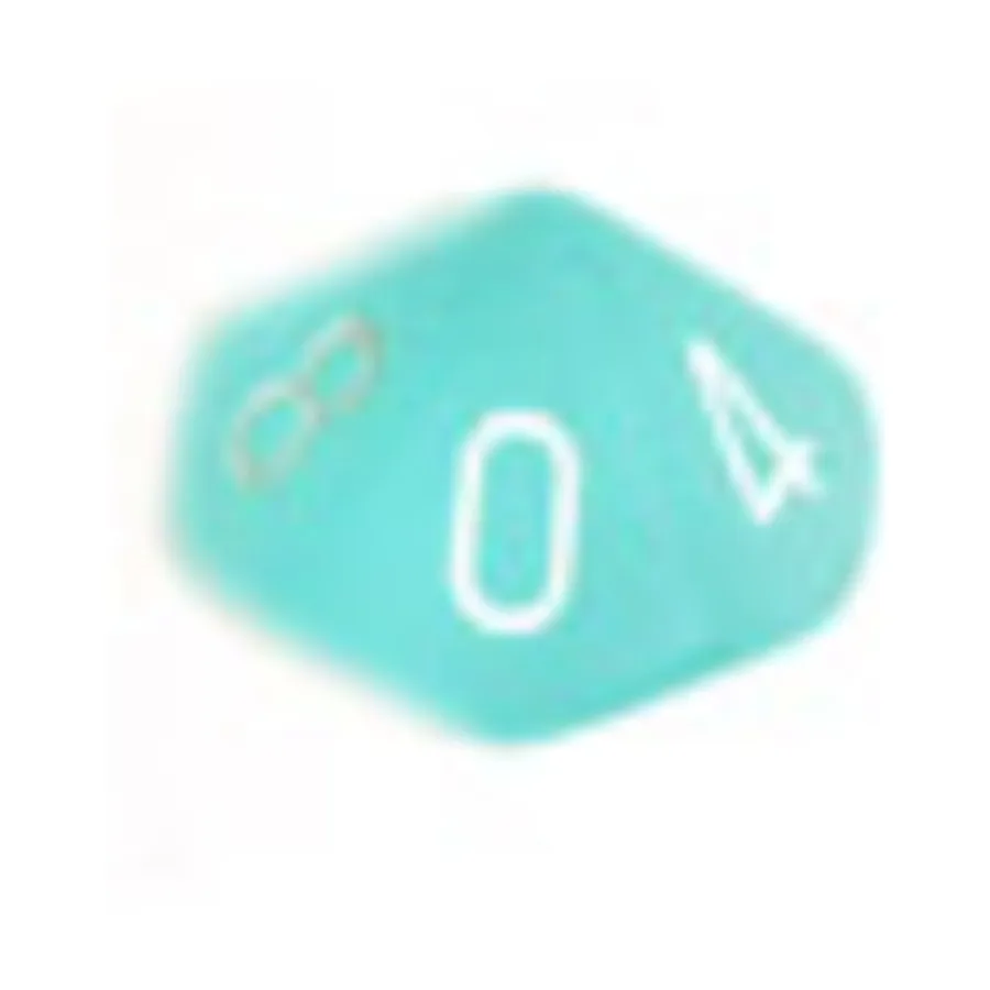 

d10 Бирюзовый с белым (10), Dice - Frosted - d10 (Chessex)