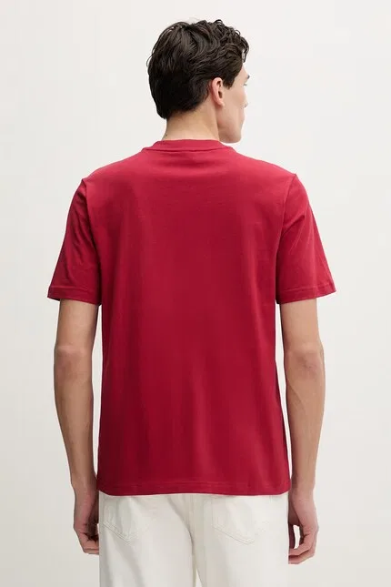Футболка из хлопка Adidas, красный — фото 3
