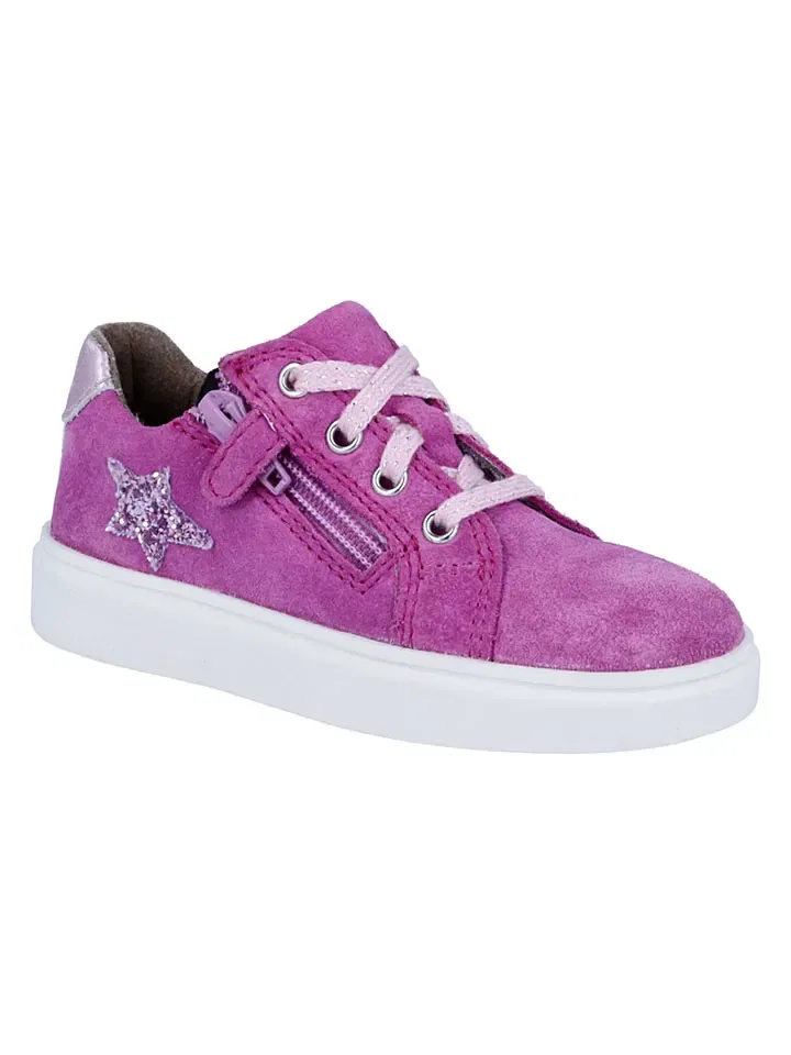 Кроссовки кожаные на шнуровке Richter Shoes, лиловый