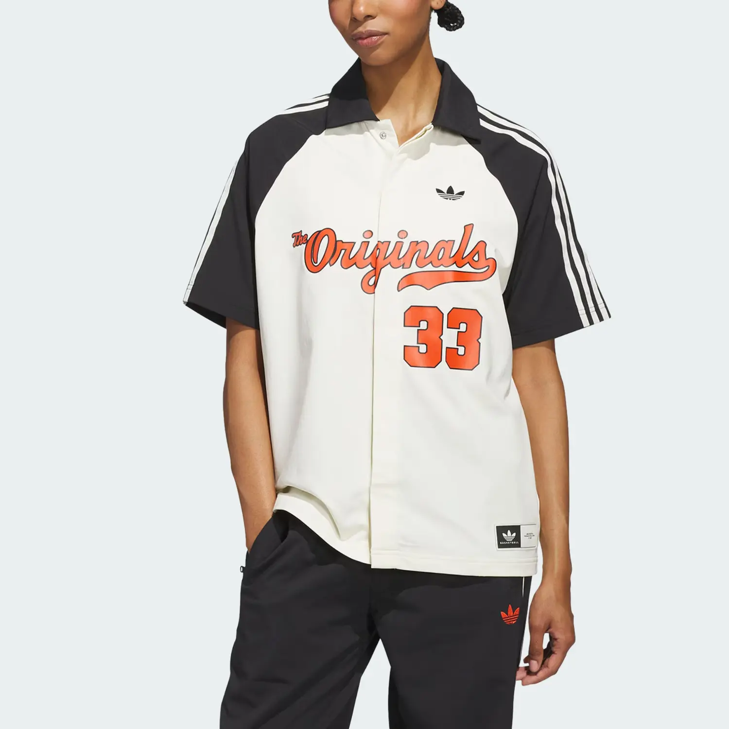 Adidas Winter Shooter футболка с регланными рукавами Adidas Originals, белый/черный/красный — фото 4