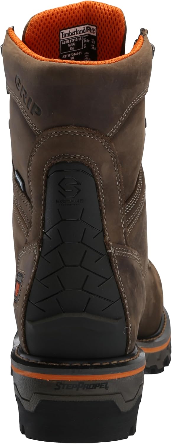 Timberland PRO мужские промышленные рабочие ботинки Boondock Hd Logger 8 дюймов с композитным защитным носком и водонепроницаемостью, Turkish Coffee — фото 3