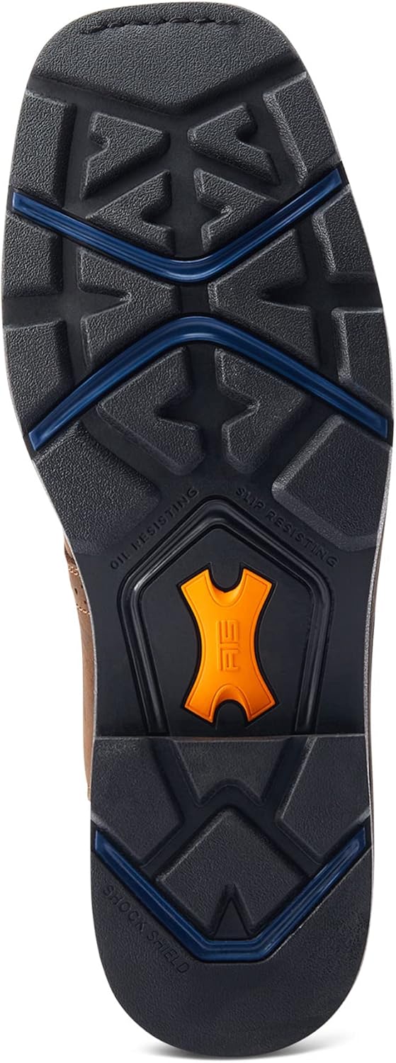 Мужские ботинки Ariat Sierra с защитным носком из стали, зеленый/коричневый/темно-коричневый — фото 3