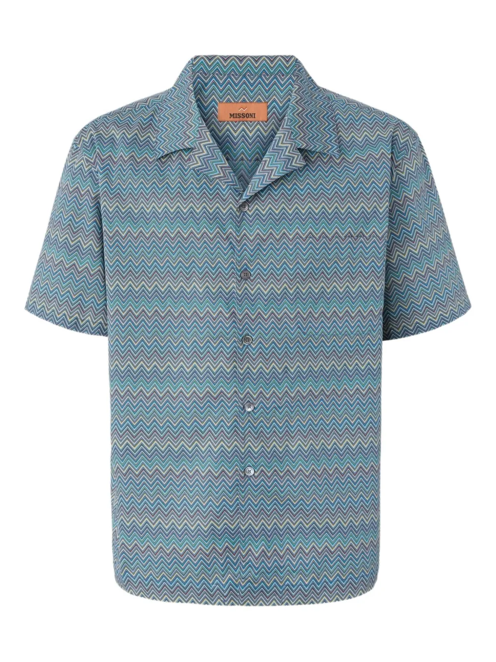 

Рубашка с короткими рукавами и зигзагом Missoni, синий