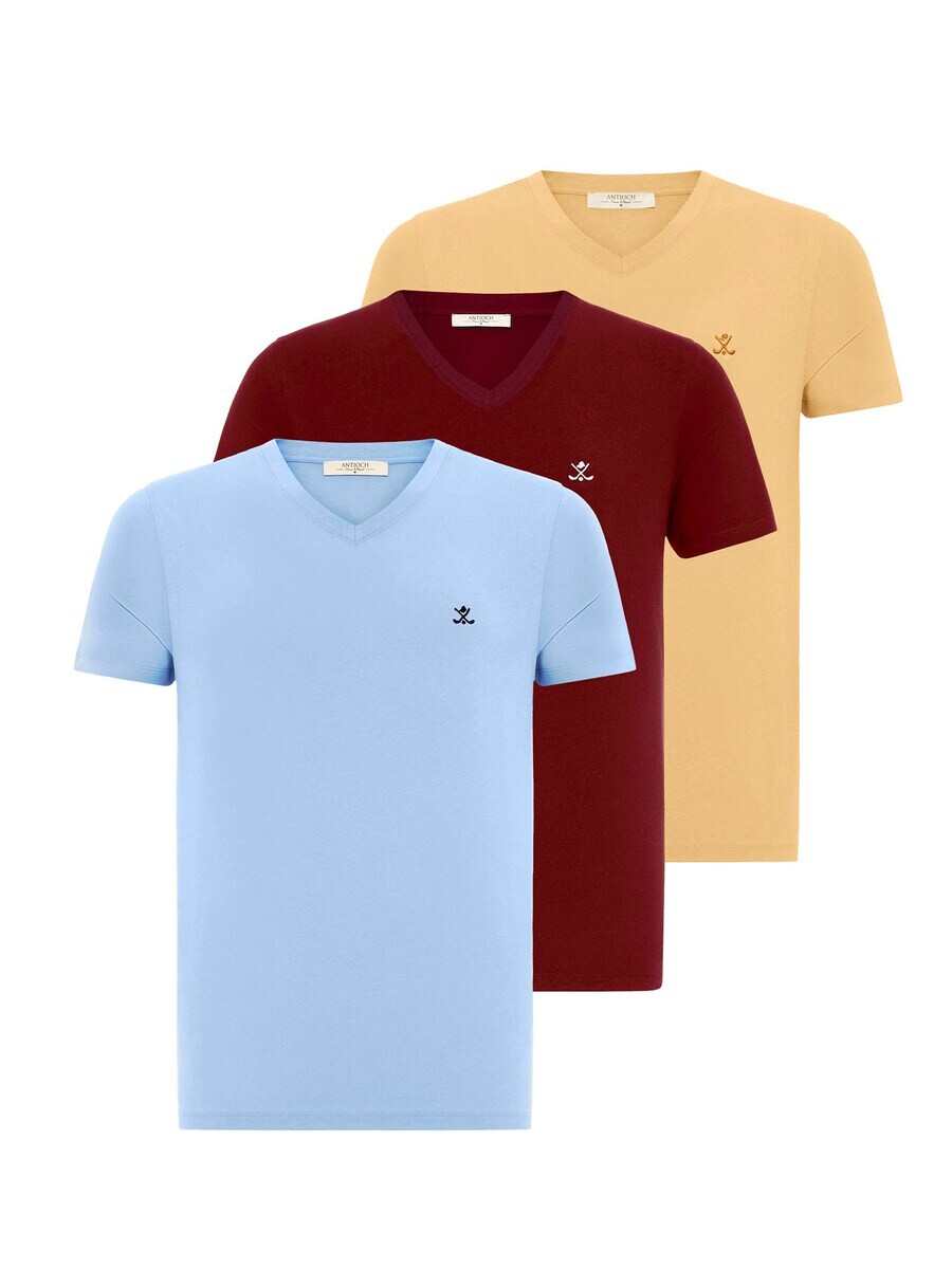 

Футболка Antioch, цвет Light blue/Yellow/Wine red