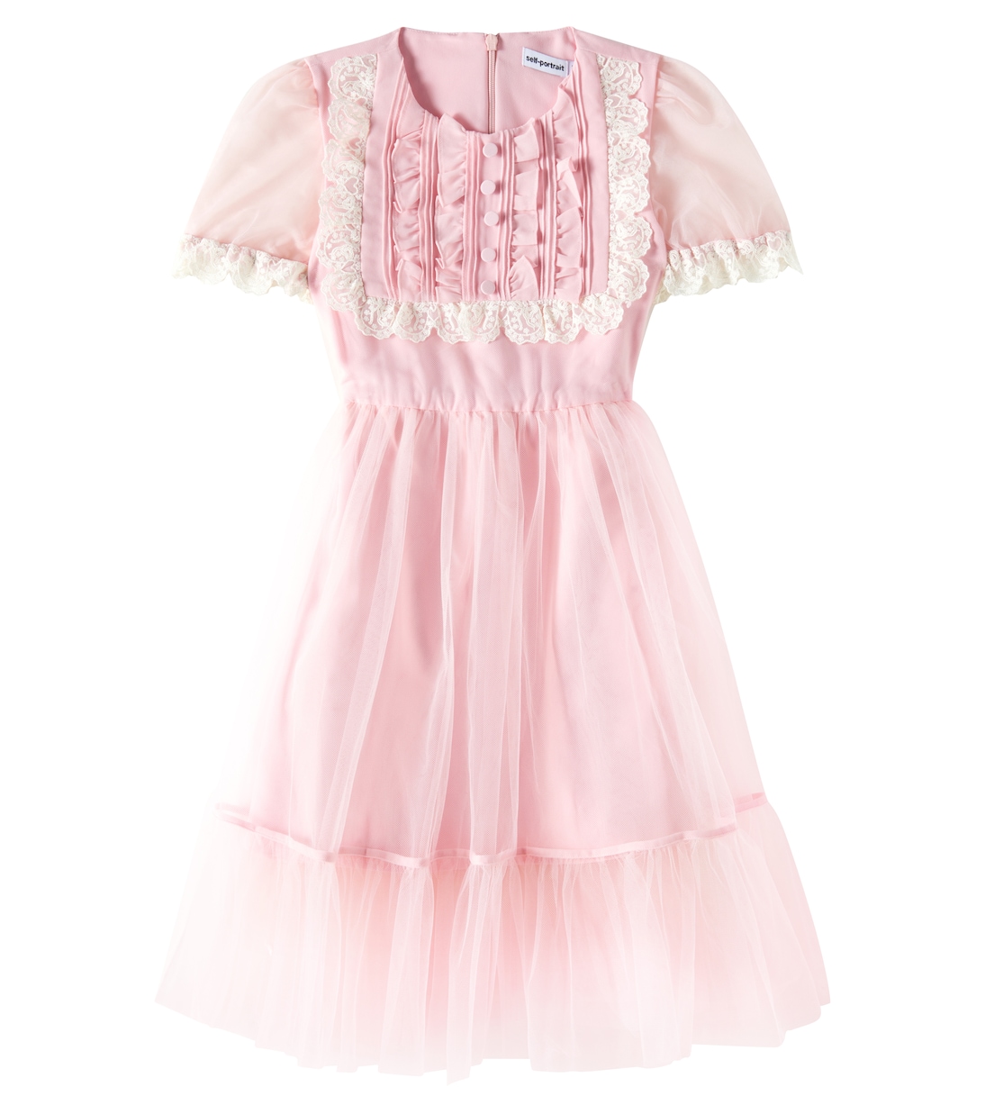 

Платье из тюля Self-Portrait Kids, розовый
