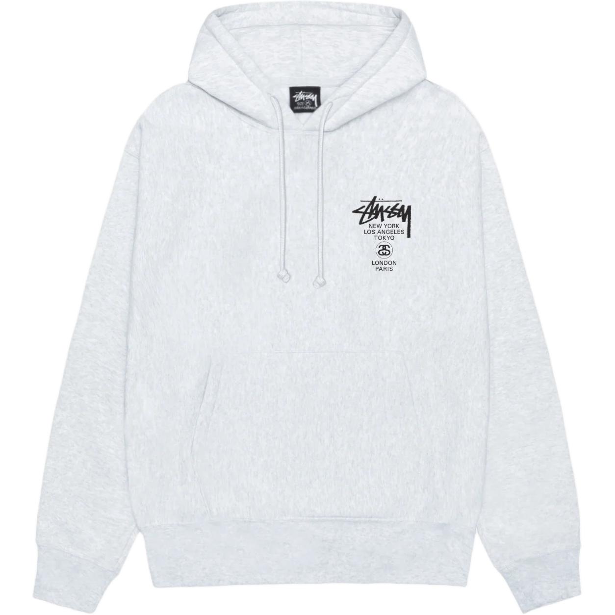 Пигментированный худи world tour Stussy, зеленый — фото 4