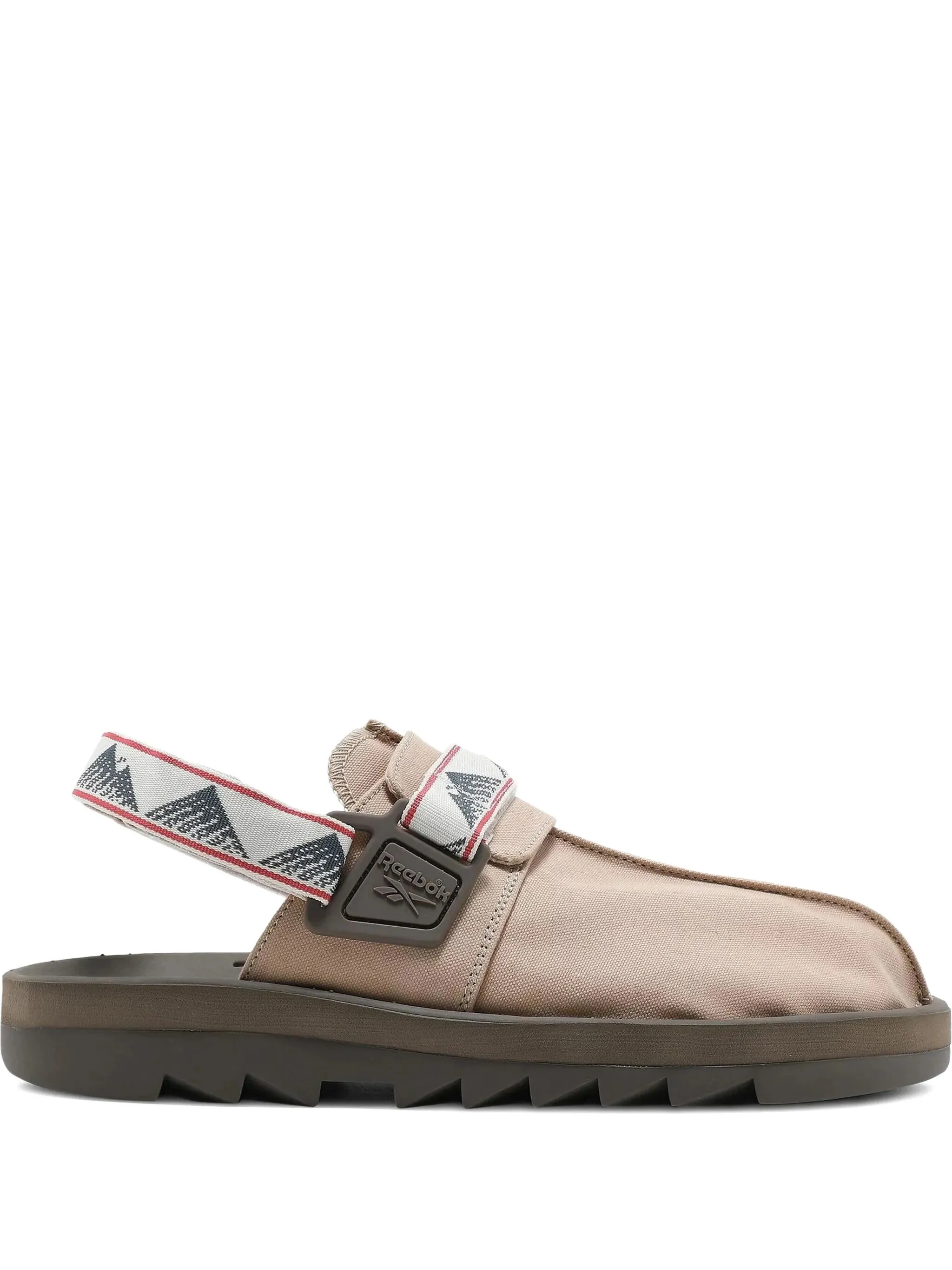 

Кроссовки с ремешком на пятке и геометричным узором Reebok, коричневый