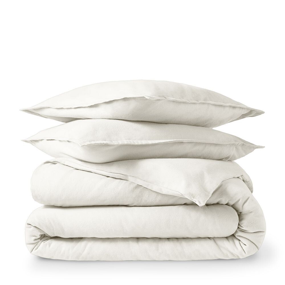 

Комплект пододеяльников из хлопковой фланели Bare Home, цвет Cream