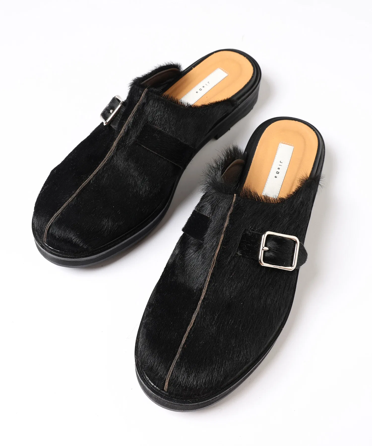 Унисекс кожаные мюли Jieda UNBORN CARF чёрные — фото 4
