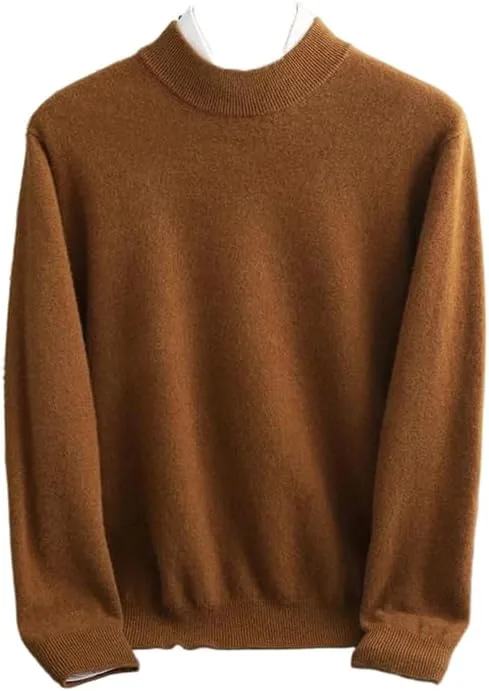 

Мужской свитер из 100% шерсти с полувысоким воротником