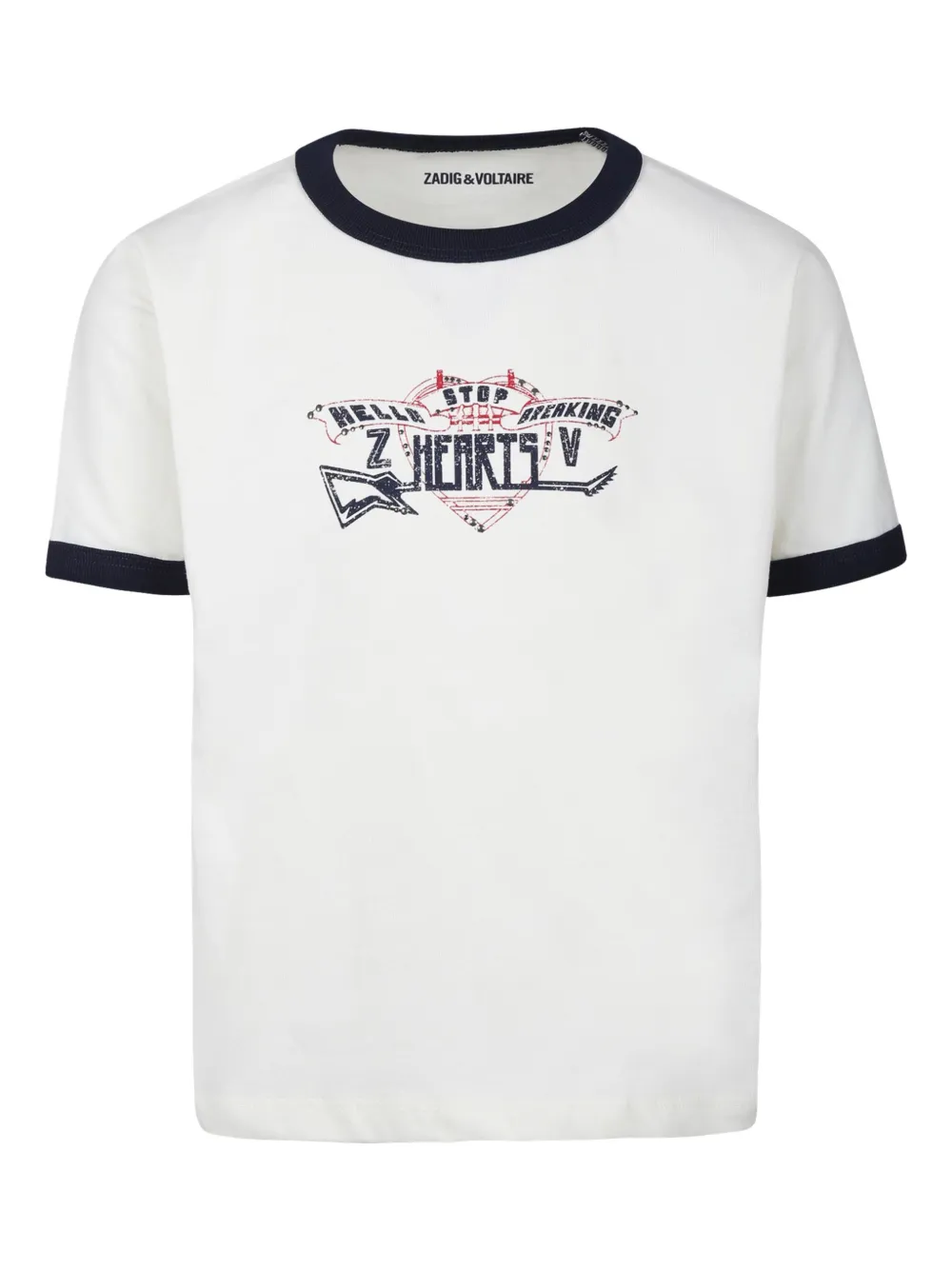 

Футболка с графичным принтом Zadig & Voltaire Kids, белый