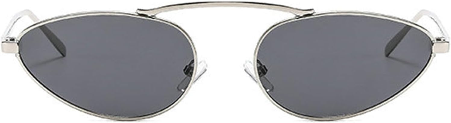 

Willochra Модные роскошные солнцезащитные очки «кошачий глаз» для мужчин и женщин, уникальная маленькая овальная металлическая оправа, стильные треугольные солнцезащитные очки F28, C3