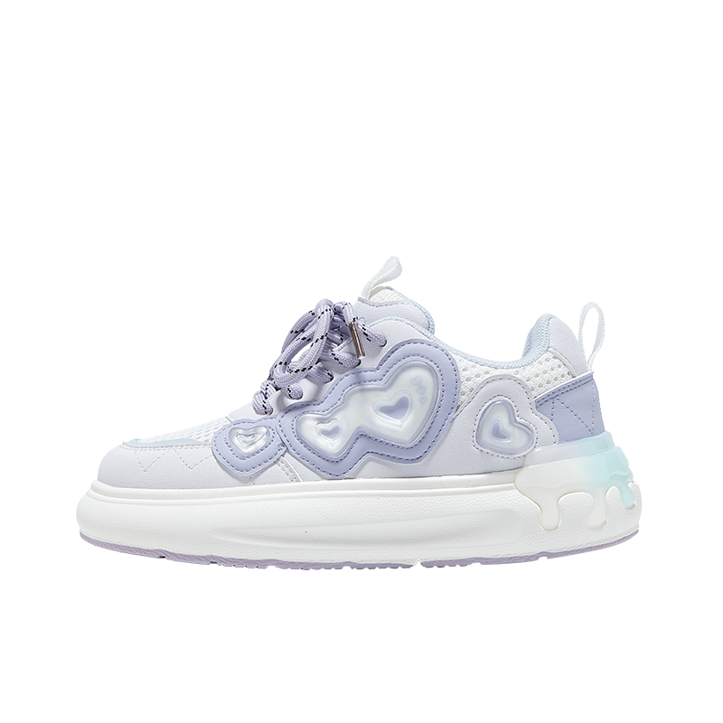 

Нескользящие и дышащие низкие детские кроссовки для скейтбординга YeeHoO, фиолетовый