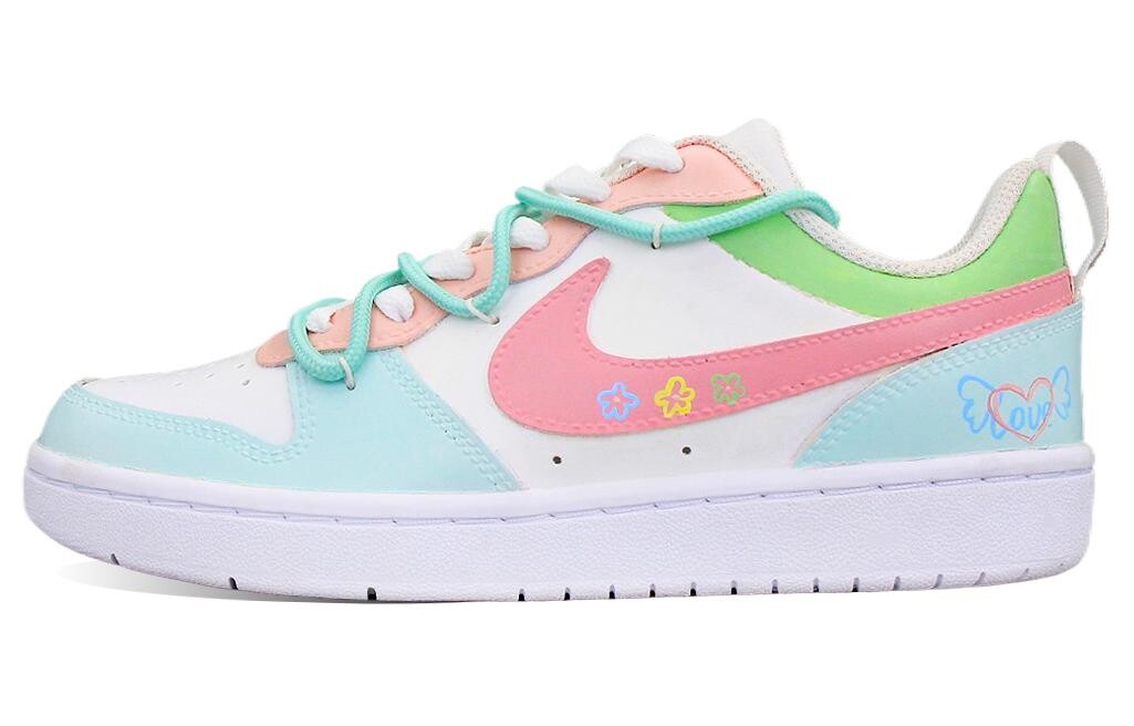 

Кроссовки Nike Court Borough Skateboarding Shoes Women's Low-top Blue/pink/white, голубой, Синий, Кроссовки Nike Court Borough Skateboarding Shoes Women's Low-top Blue/pink/white, голубой