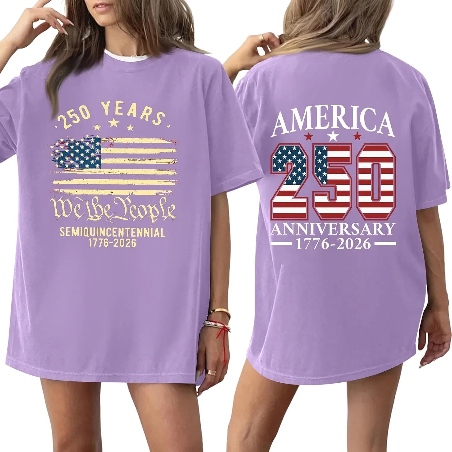 Футболка с принтом Independence Day, женская, 2-purple