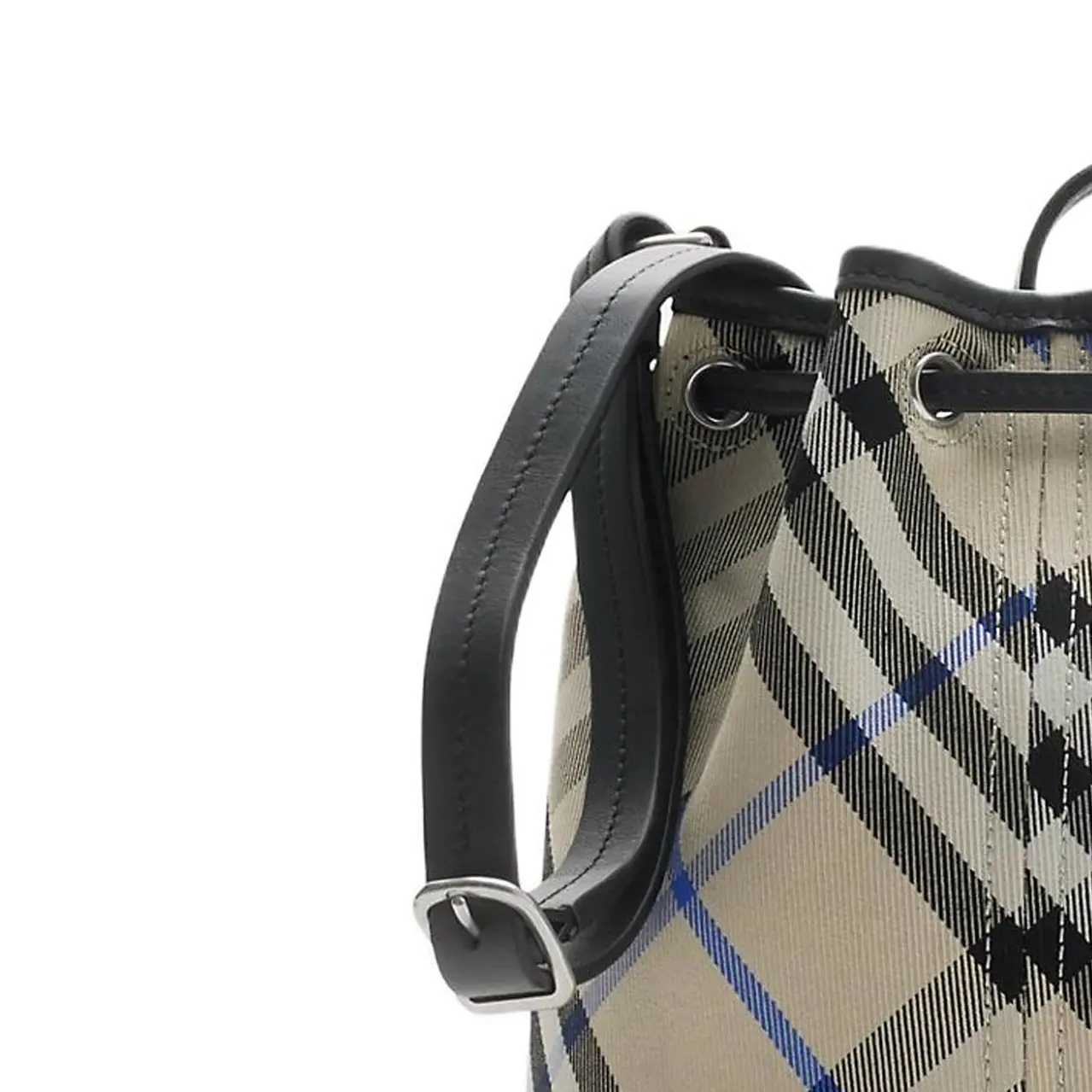 Миниатюрная хлопковая сумка-ведро Burberry в оттенке lichen — фото 4