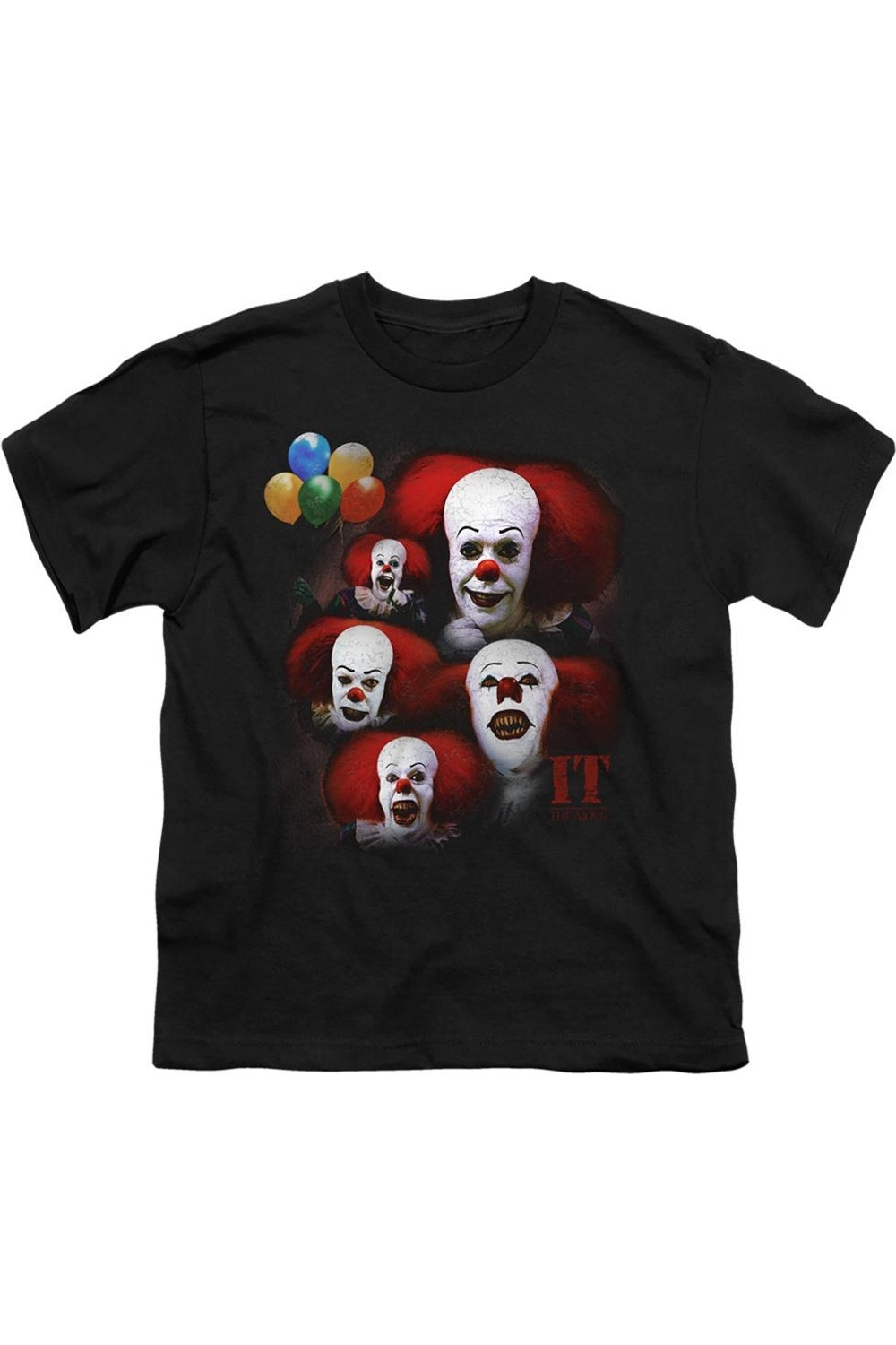 

Футболка с коротким рукавом "Множество лиц Пеннивайза" 1990 Gildan, черный