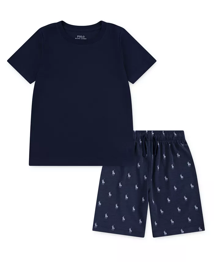 

Пижамный комплект из джерси для мальчиков Polo Ralph Lauren, синий