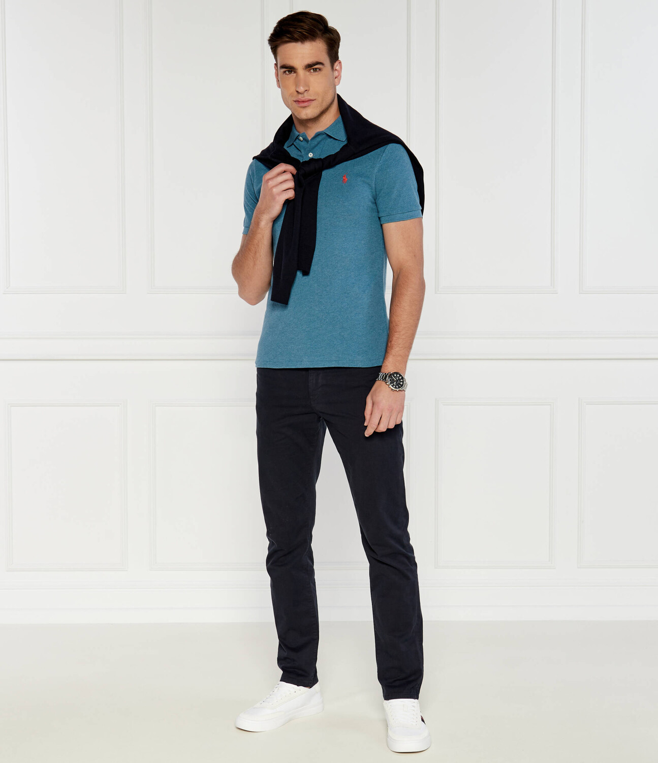 Поло POLO RALPH LAUREN Slim Fit, цвет mare — фото 2