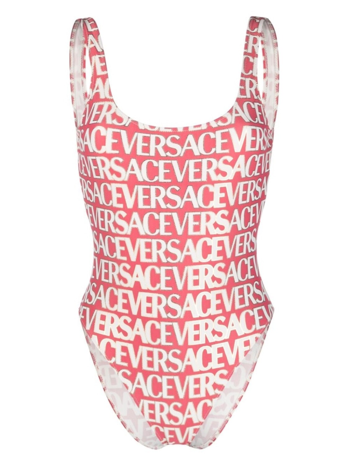 

Versace купальник с открытой спиной и логотипом, розовый