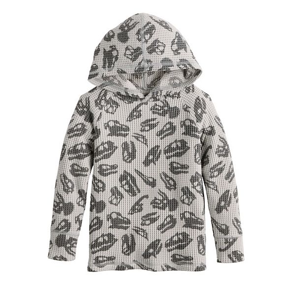 

Термокофта с капюшоном и длинным рукавом для мальчиков Jumping Beans, Grey Dino Skulls