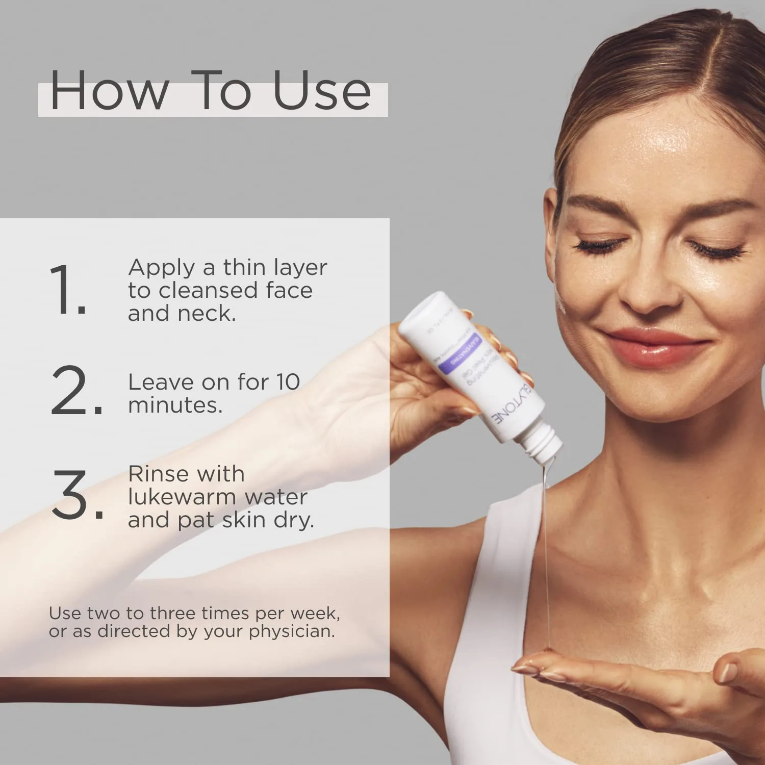 Скраб Glytone — Rejuvenating Mini Peel Gel, эксфолиант для лица с , % FAV гликолевой кислотой, -гель для, 59 мл — фото 4