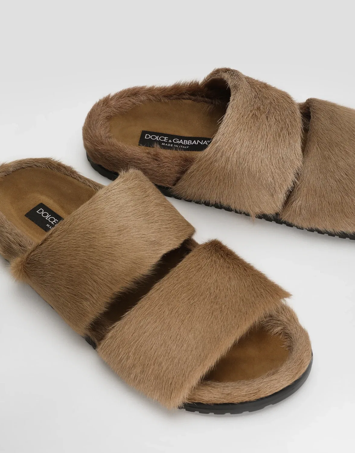 Сандалии DG Casual из козьей кожи для детей DOLCE & GABBANA, бежевый — фото 4