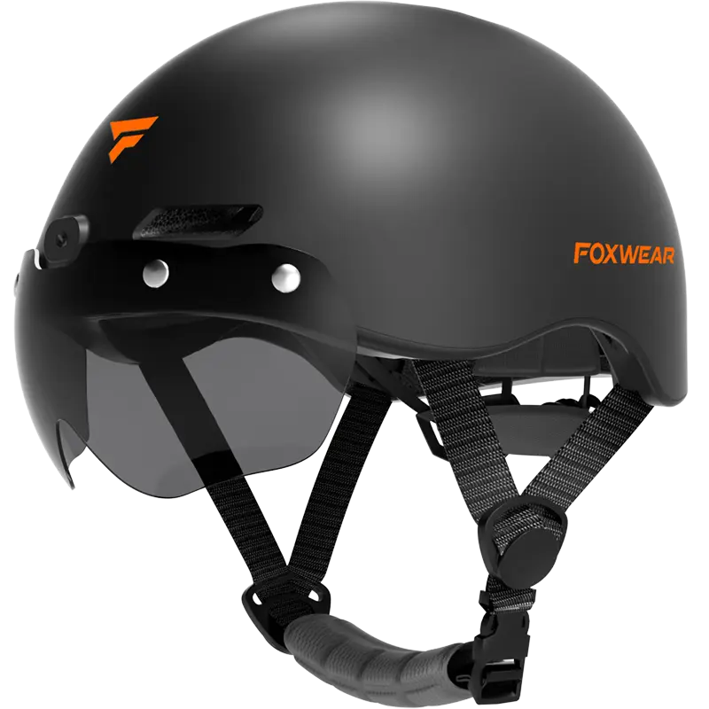 

Велосипедный шлем Foxwear Forthwall с камерой и записывающим устройством для вождения, черный