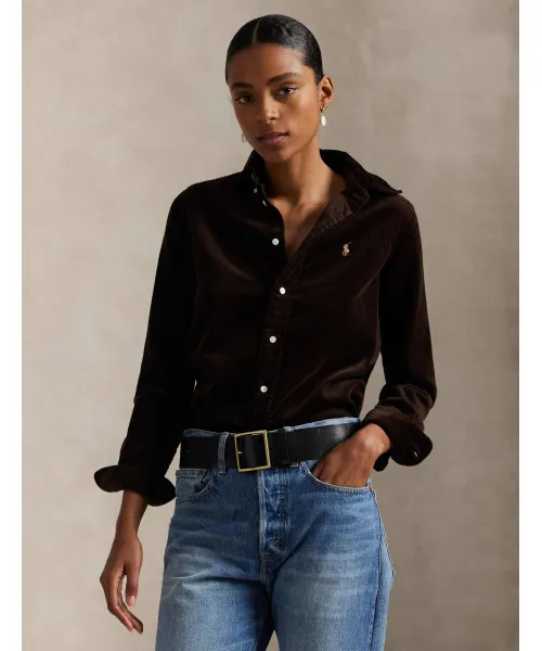 

Вельветовая рубашка Slim fit Polo Ralph Lauren, коричневый