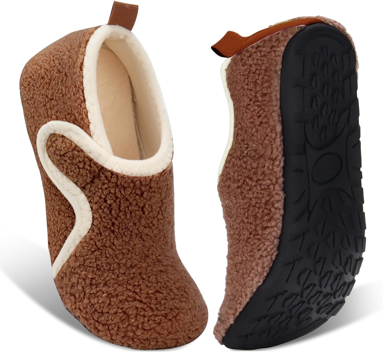 

Домашние тапочки Ibeauti для женщин и мужчин, легкие и удобные, как носки, с резиновой подошвой, для дома, спальни и путешествий, коричневый