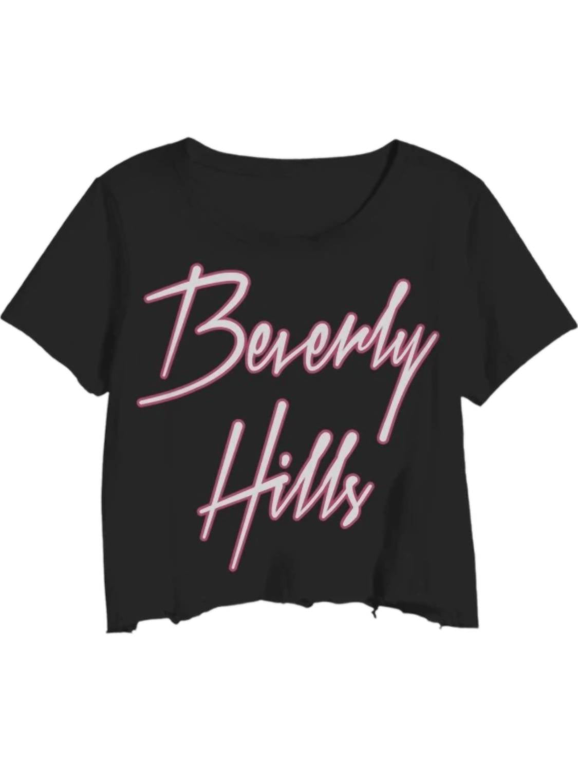 

Prince Peter Женская укороченная футболка с логотипом Beverly Hills, черная
