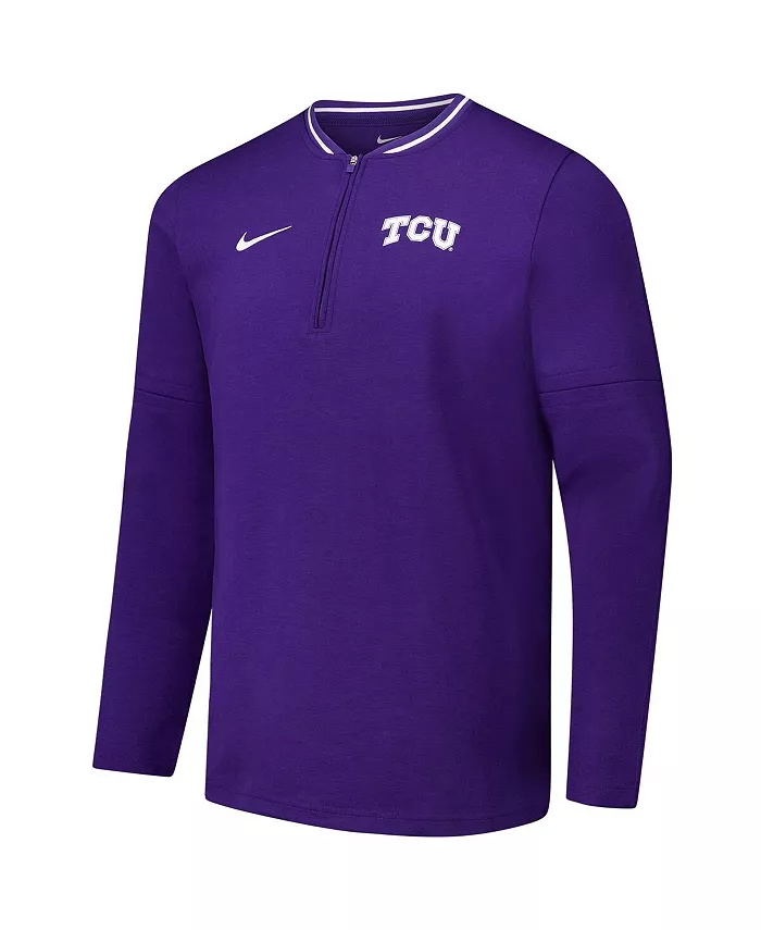 Мужская фиолетовая куртка-квартерзип TCU Horned Frogs Coaches Nike — фото 2