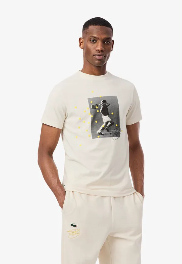 Футболка с принтом Lacoste, Blanc Écru-Xfj