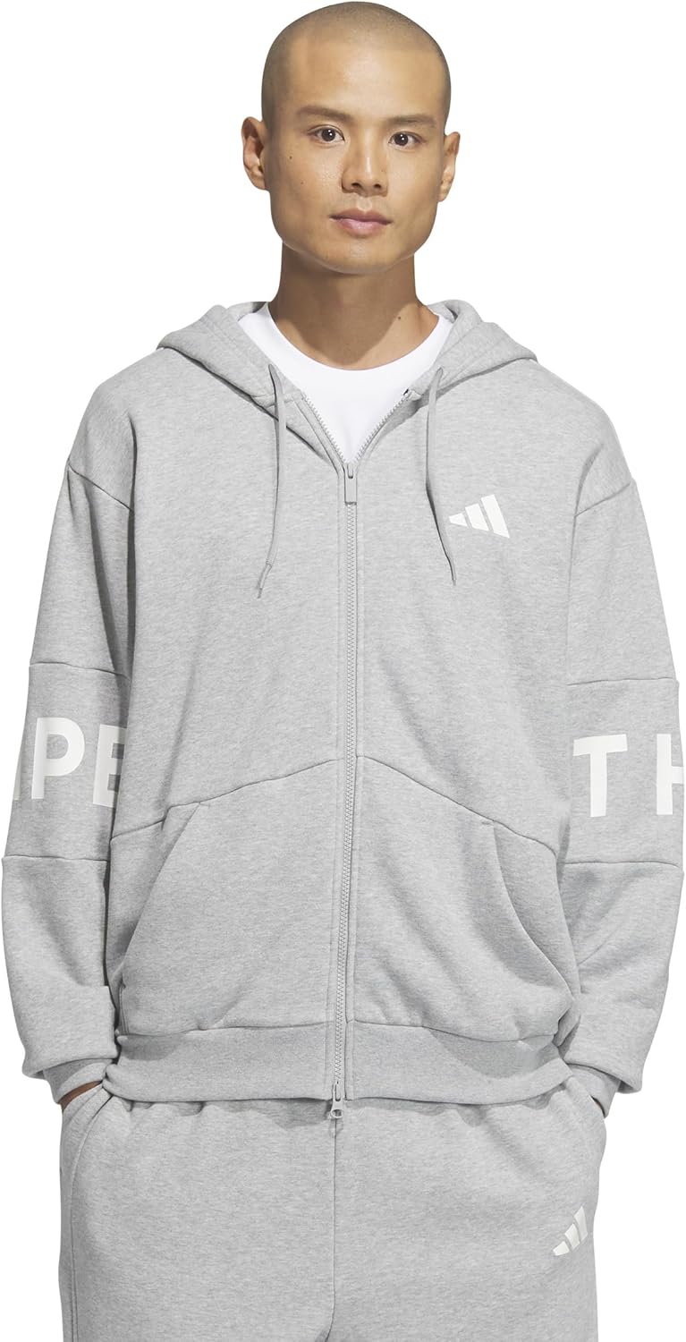 

Мужская толстовка на молнии Adidas, серый
