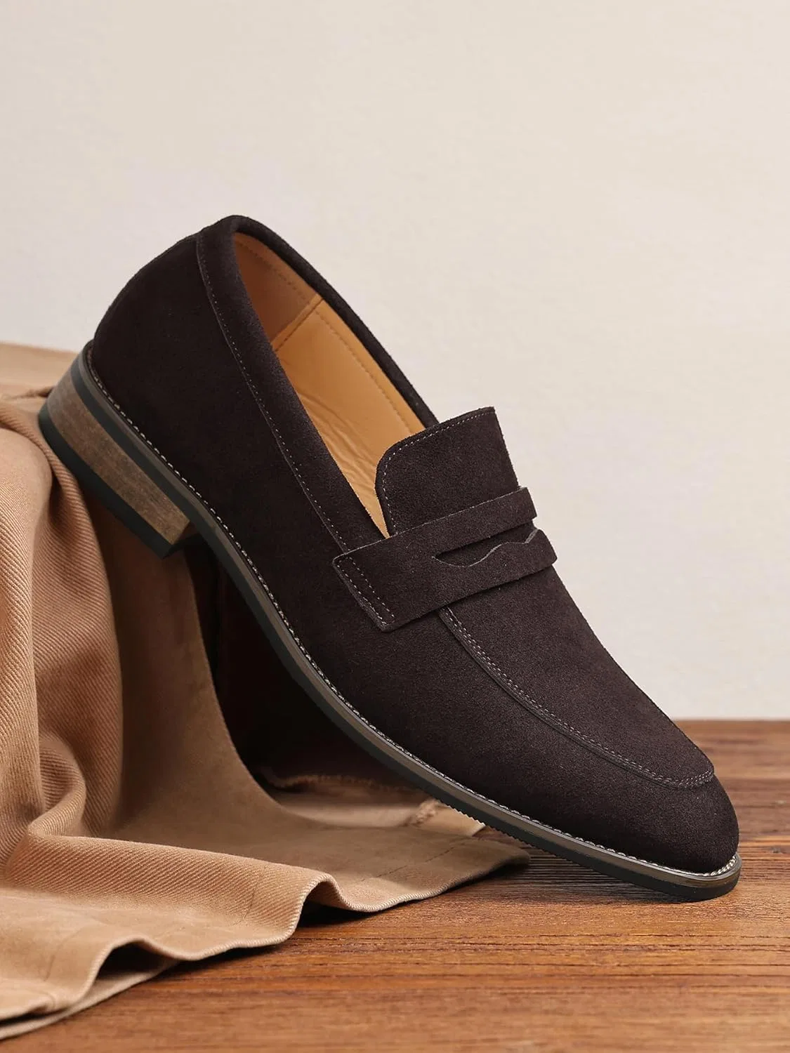 Лоферы кожаные Classic British Loafers, коричневый SJIUTLYUE — фото 2