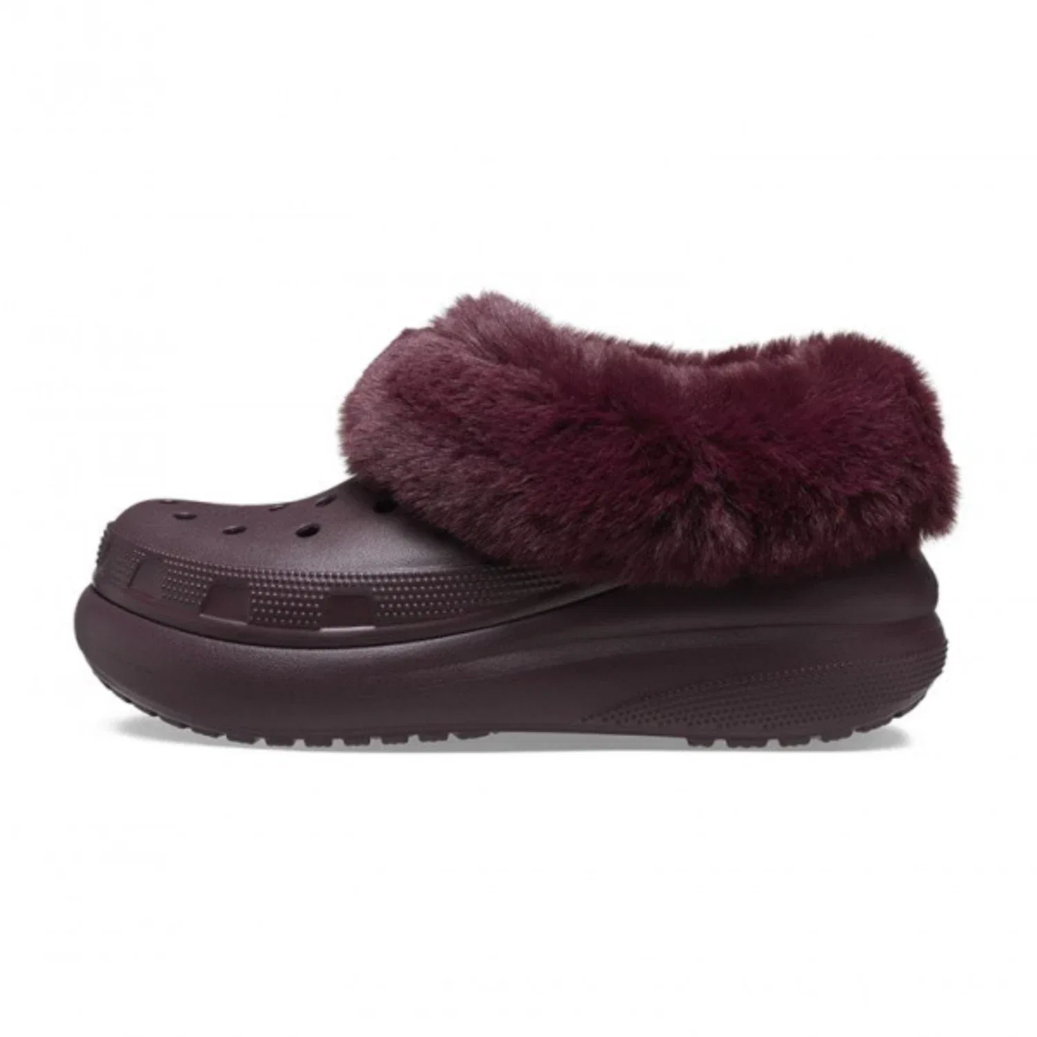 Crocs Furever Crush 208446-6WD Красные повседневные сабо из искусственного меха JAX1225 — фото 3