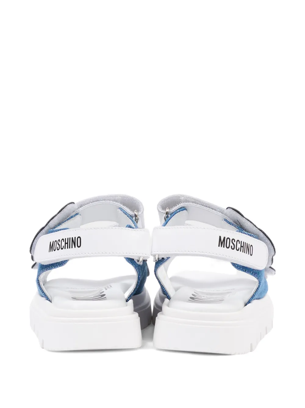 Сандалии с апликацией в виде мишки Moschino Kids, синий — фото 3