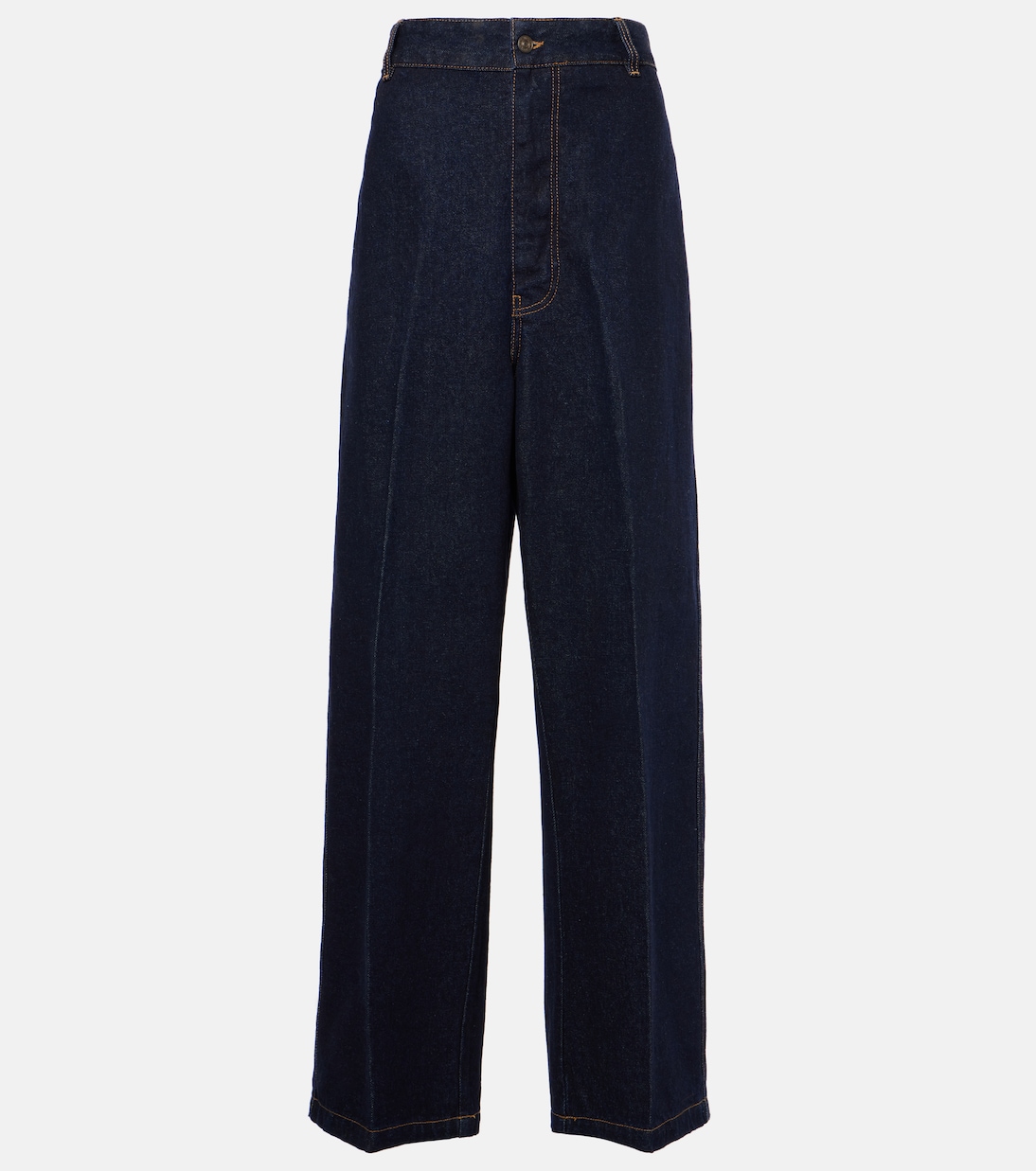 

Джинсы с высокой посадкой и широкими штанинами Victoria Beckham, Dark Indigo Rinse