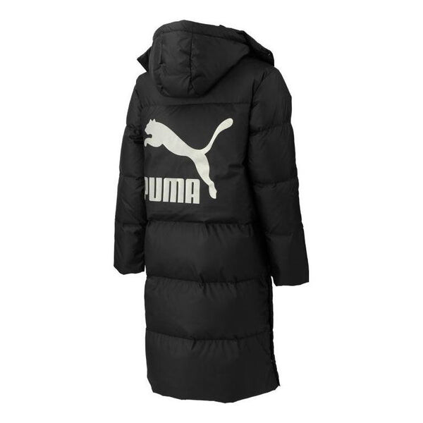

Куртка teamliga long down coat 'black' Puma, черный