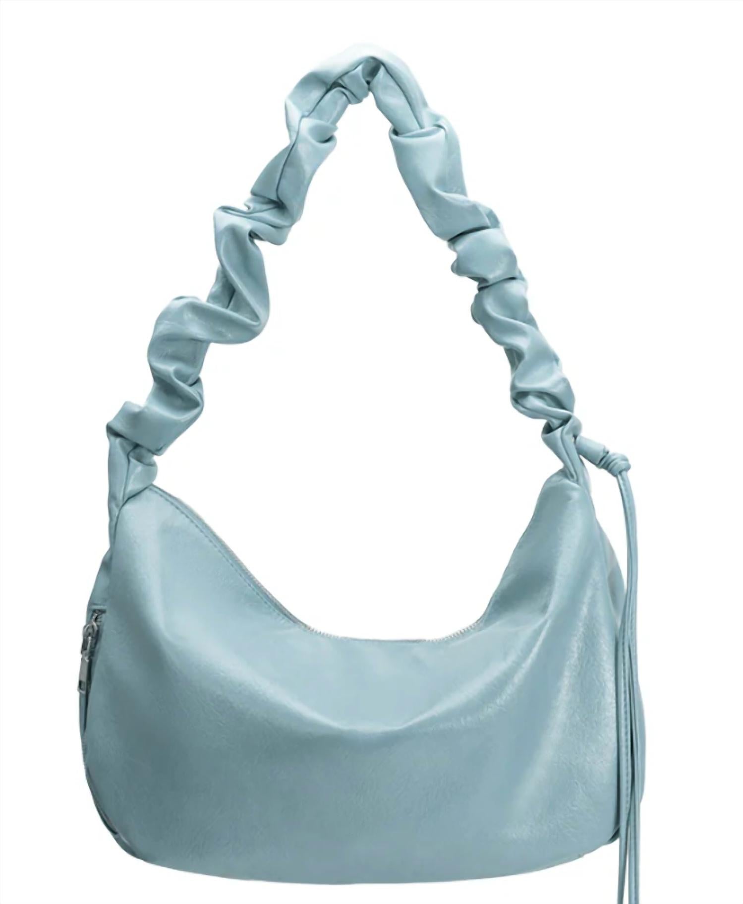 

Женская плечевая сумка Reign из переработанных материалов, веганская, в синем цвете Melie Bianco