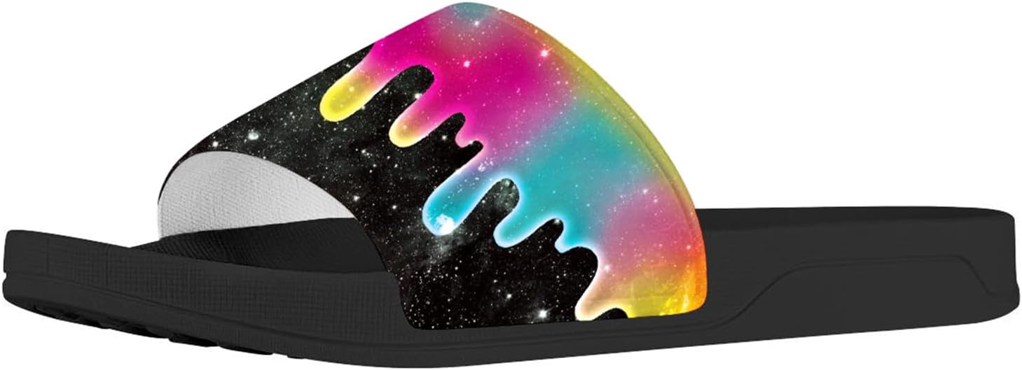 

Мужские и женские слайд-сандалии Forchrinse с ямайским флагом, для дома и улицы, легкие мягкие шлепанцы для душа, Rainbow Tie Dye