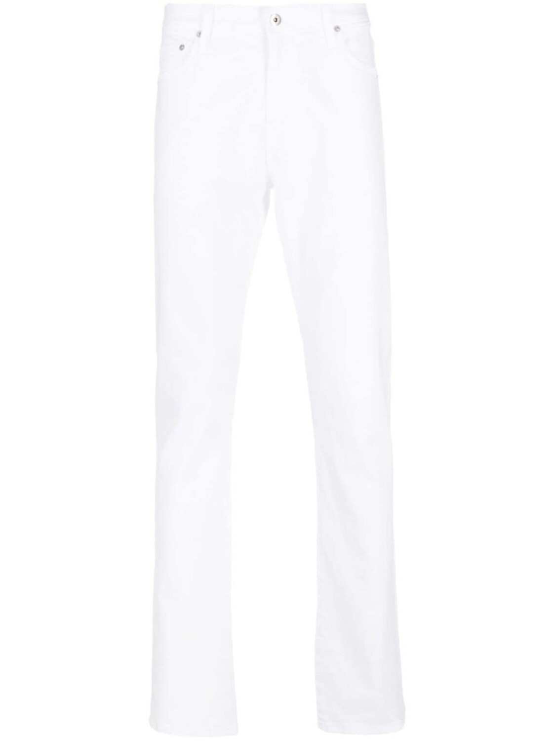 

AG Jeans прямые джинсы с нашивкой-логотипом, белый