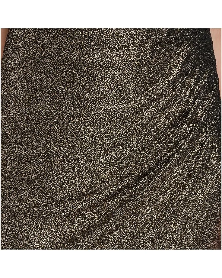 Платье Calvin Klein Short Sleeve Sequin Sheath, Black Gold — фото 4
