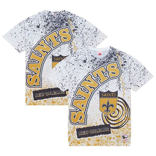 

Мужская белая футболка new orleans saints team burst sublimated Mitchell & Ness