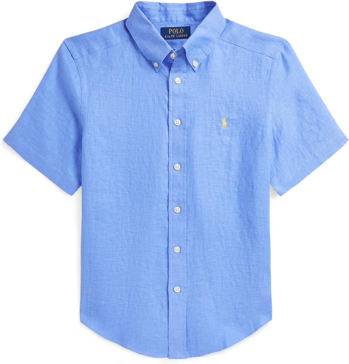 

POLO RALPH LAUREN Мужская льняная рубашка с коротким рукавом (Big Kid), Harbor Island Blue
