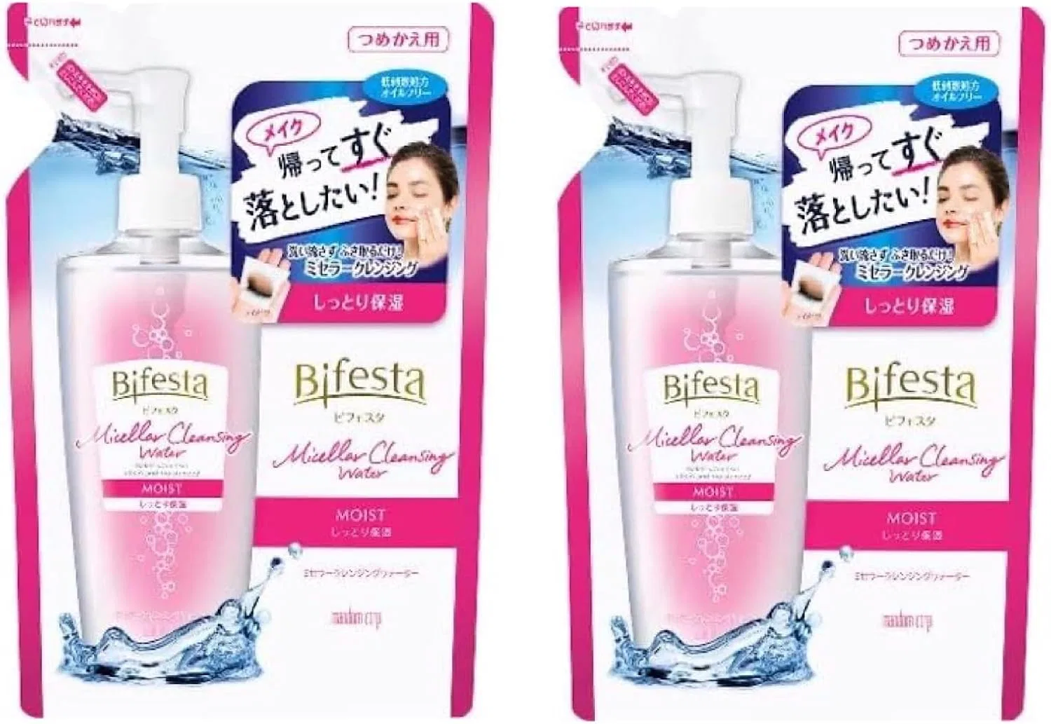 Мицеллярная вода — Для снятия макияжа Bifesta Moist Refill, 360 мл
