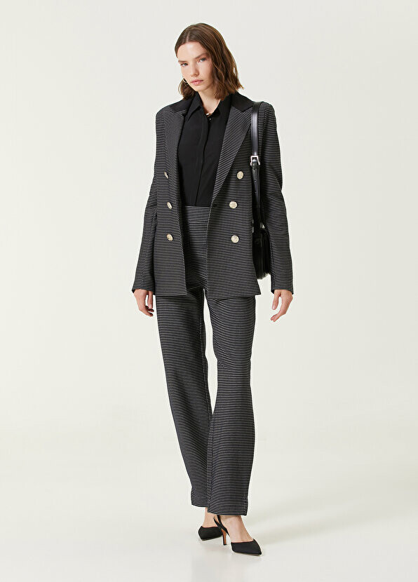 Антрацитовые брюки-дудочки Emporio Armani
