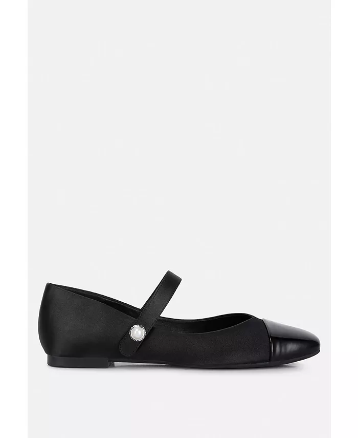Туфли Мэри Джейн из твида Albi Patent Toe Cap Female London Rag, белый